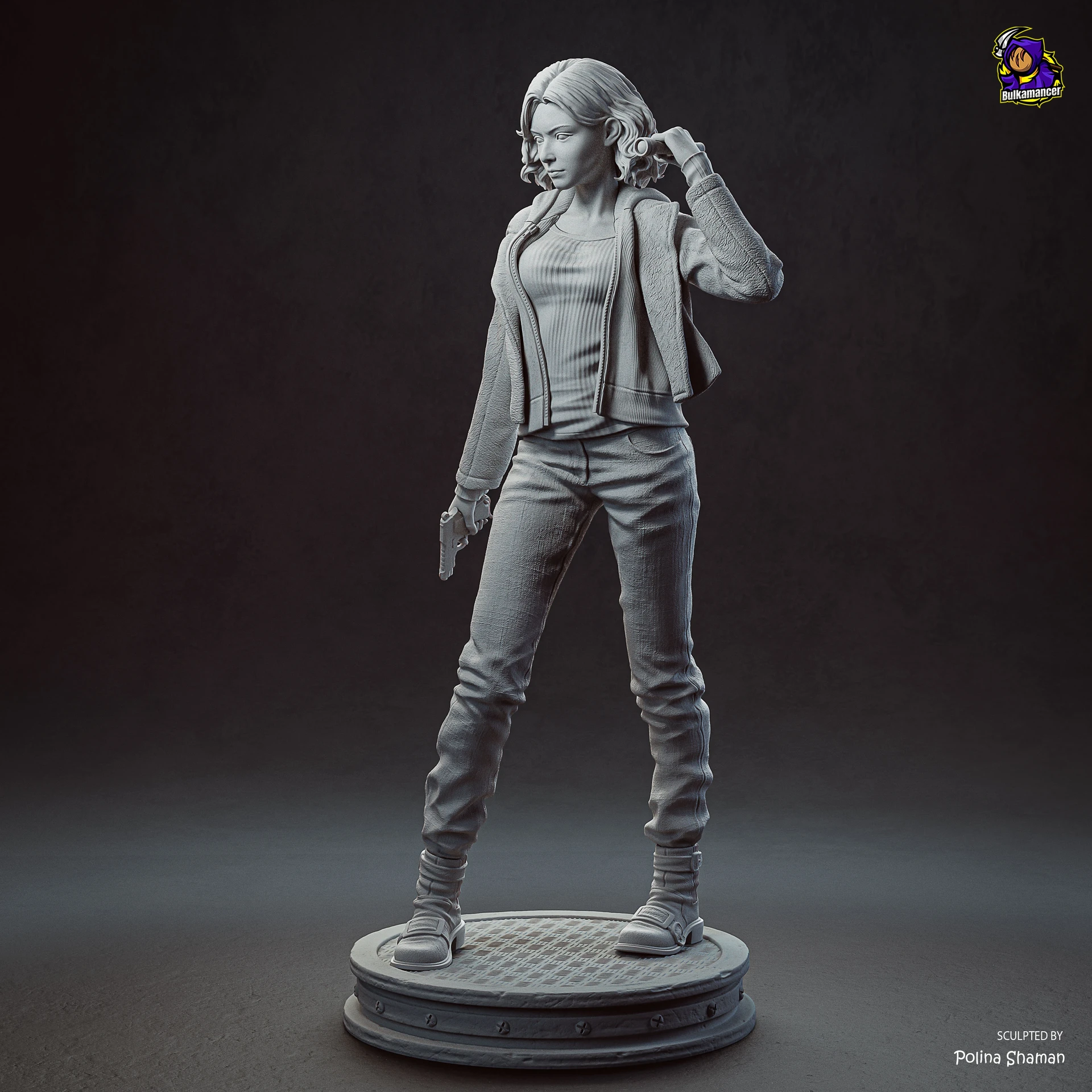Grace Ashcroft fan-art sculpture: alternate front / side sculpt
